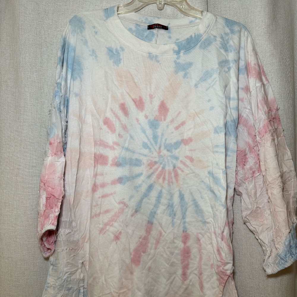 Red, White, & Blue Tie Dye T Party Fashion Shirt